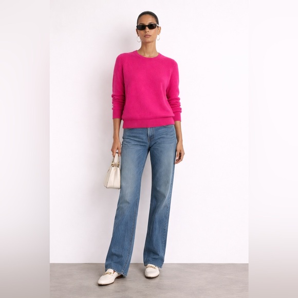 Aritzia Sweaters - Aritzia Babaton Luxe Cashmere Crew Sweater – Small | Vibrant Pink Knit